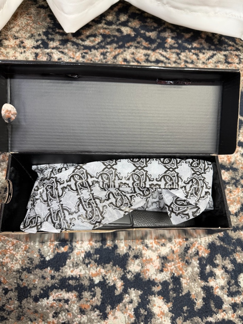 NWT Roberto Cavalli ‘Printed Embossed Rubber Slides’ in Black Size 4 - Picture 7 of 12